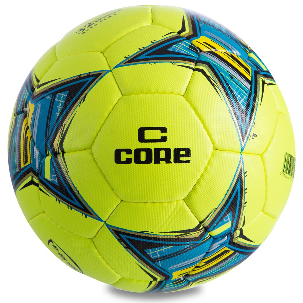 [CR-018] М'яч футбольний CORE HI VIS1000 №5 PU лимонний CR-018