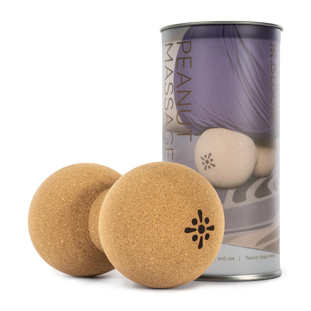 М'яч масажний корковий подвійний для МФР та самомасажу Duoball BLOOM 7,7 см LB-7128