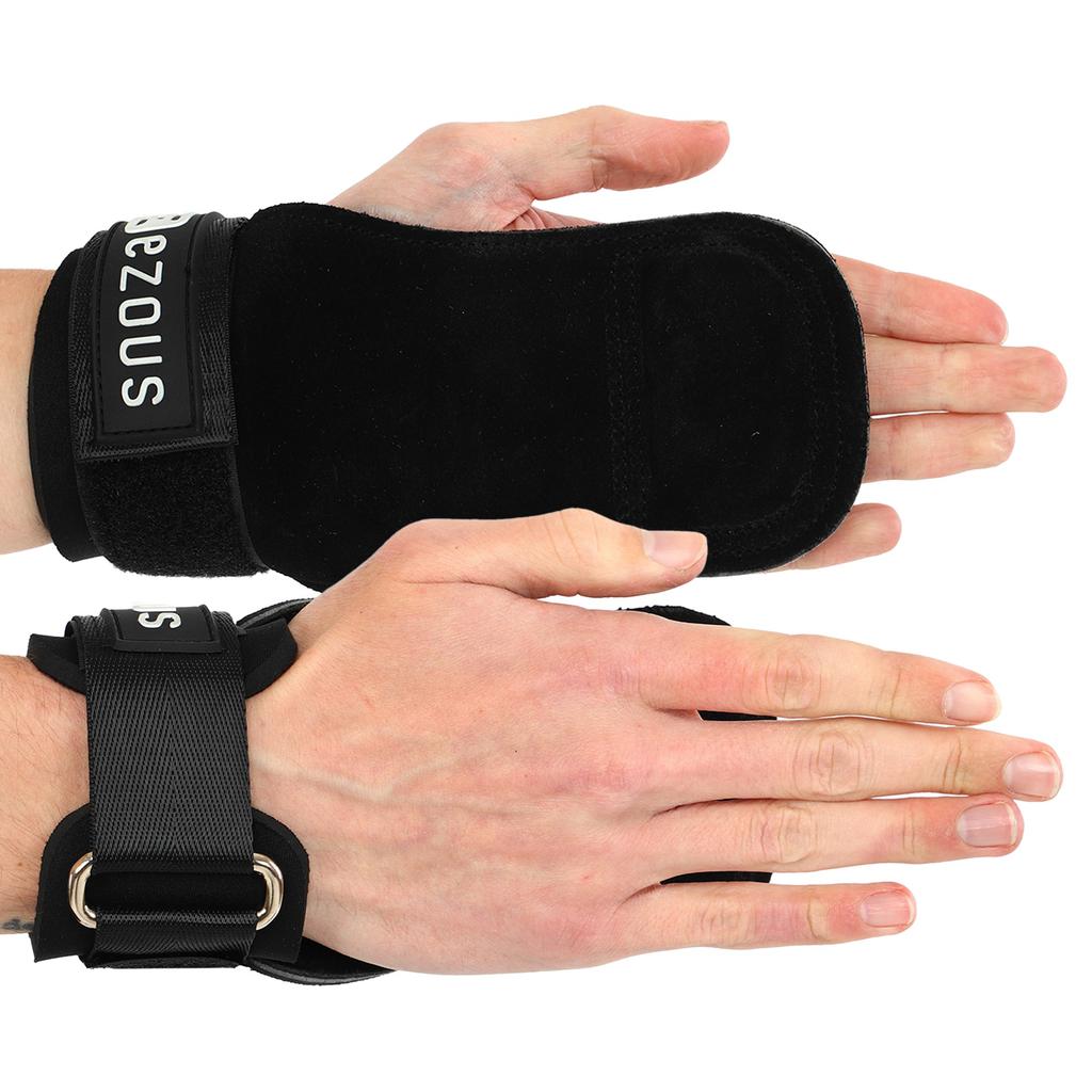 Накладки для підтягувань та тяг HAND GRIP THICKER LAYERS EZOUS 2 шт чорний D-17