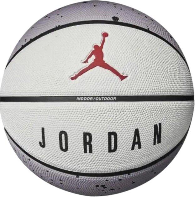 М'яч баскетбольний Nike JORDAN PLAYGROUND 2.0 8P DEFLATED CEMENT GREY/WHITE/BLACK/FIRE RED розмір 5 (Оригінал)  J.100.8255.049.05