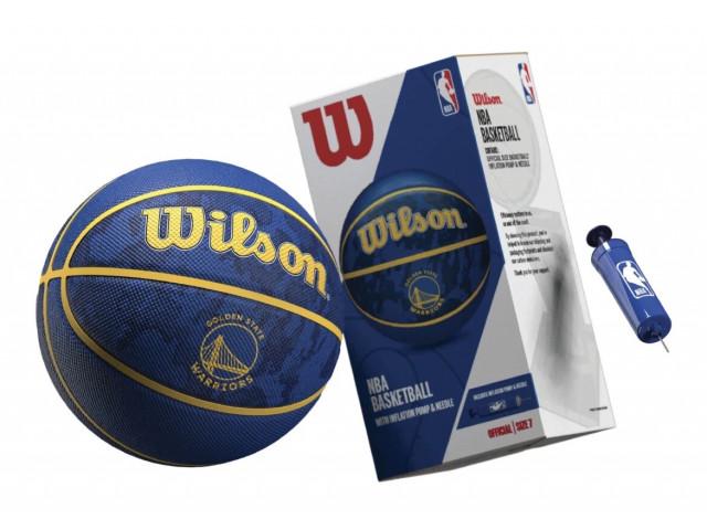 М'яч баскетбольний у подарунковій коробці + насос Wilson NBA TEAM TIEDYE BSKT GS WARRIORS розмір 7 WZ4007802XP (Оригінал)